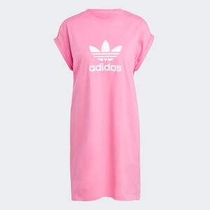 Adidas Pink T-shirt Dress Woman Size Small